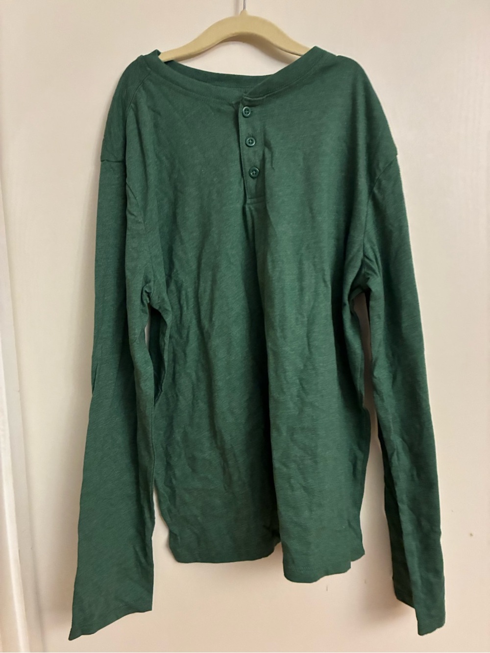 wonder nation Green Long Sleeve Henley Tee